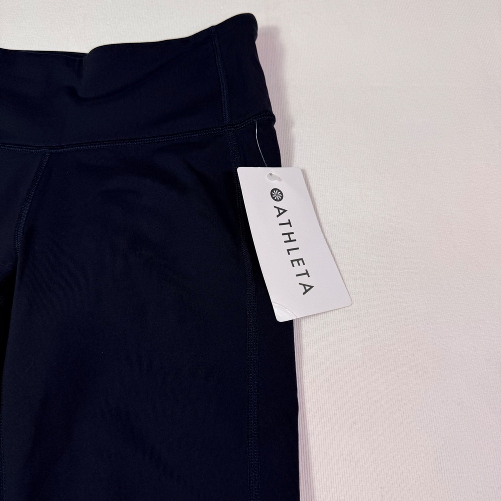 Athleta Chaturanga Capri XS Black High Rise Wicking Activewear Leggings 816130 - Picture 9 of 13